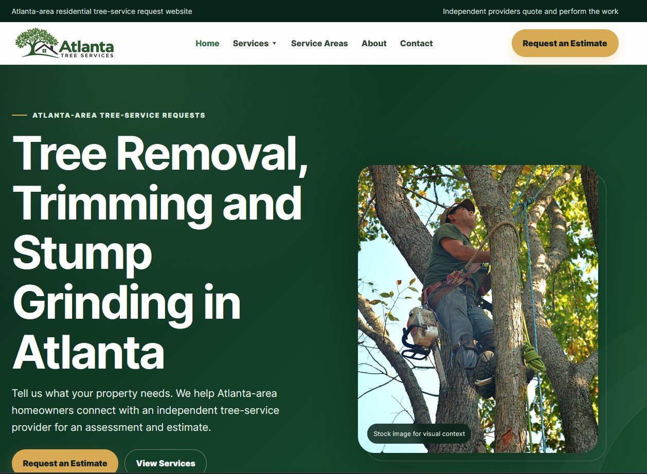 Atlanta Tree Services website design