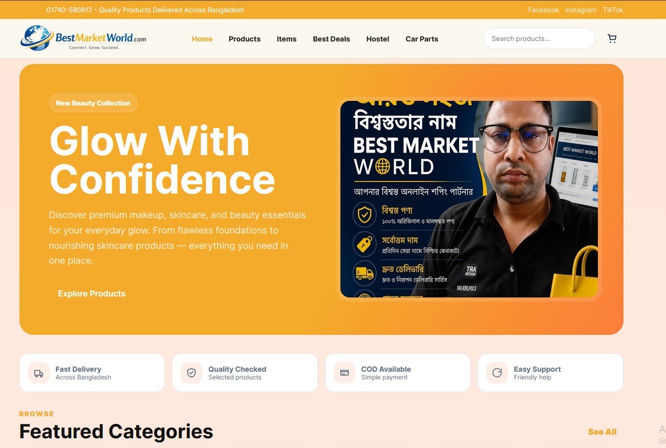 Best Market World e-commerce website design